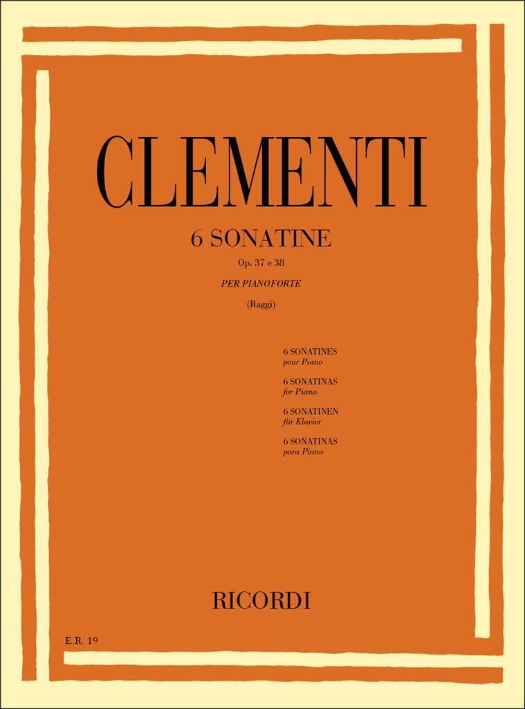 Knjiga 6 SONATINE OP. 37 E 38 PIANO MUZIO CLEMENTI