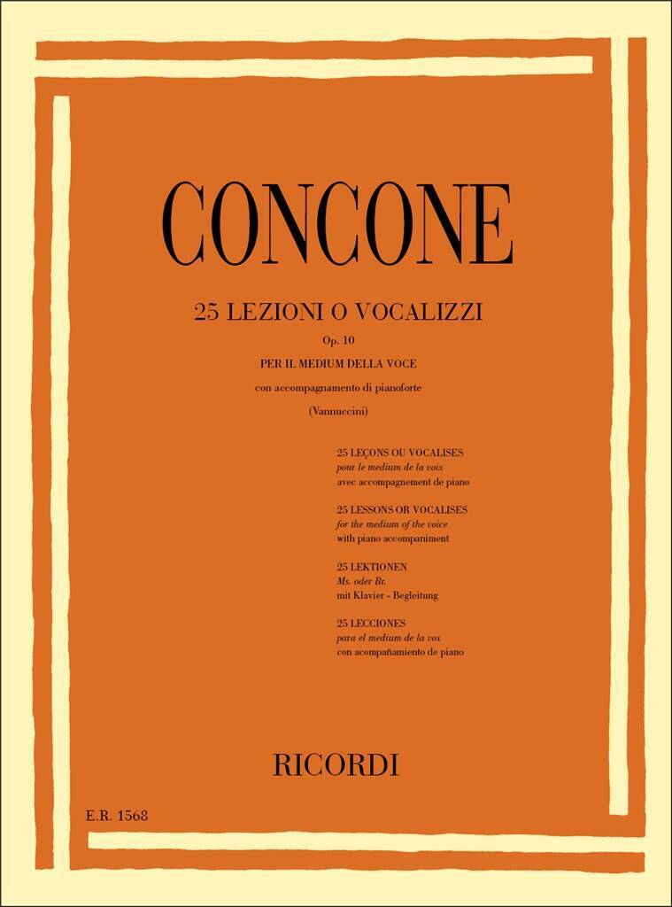 Βιβλίο 25 LEZIONI O VOCALIZZI OP. 10 GIUSEPPE CONCONE