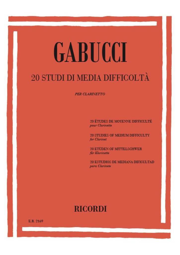 Knjiga STUDI DI MEDIA DIFFICOLTA CLARINETTE AGOSTINO GABUCCI