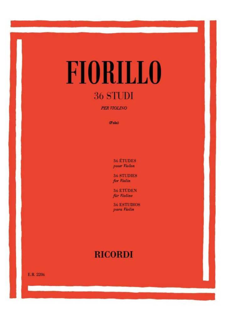 Knjiga 36 STUDI VIOLON FEDERIGO FIORILLO