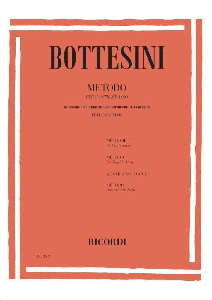 Book METODO PER CONTRABBASSO GIOVANNI BOTTESINI