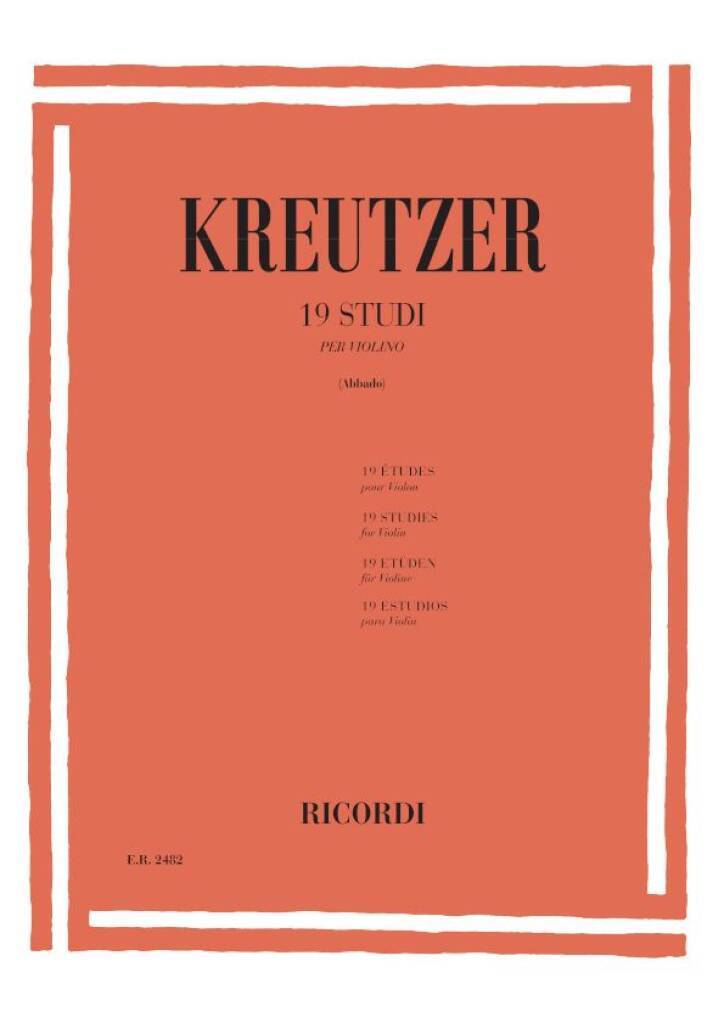 Knjiga 19 STUDI VIOLON RUDOLF KREUTZER