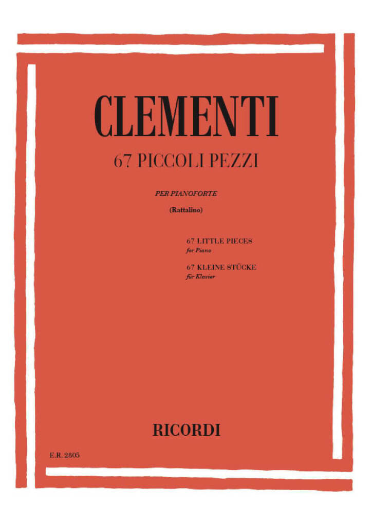 Knjiga 67 PICCOLI PEZZI PIANO MUZIO CLEMENTI