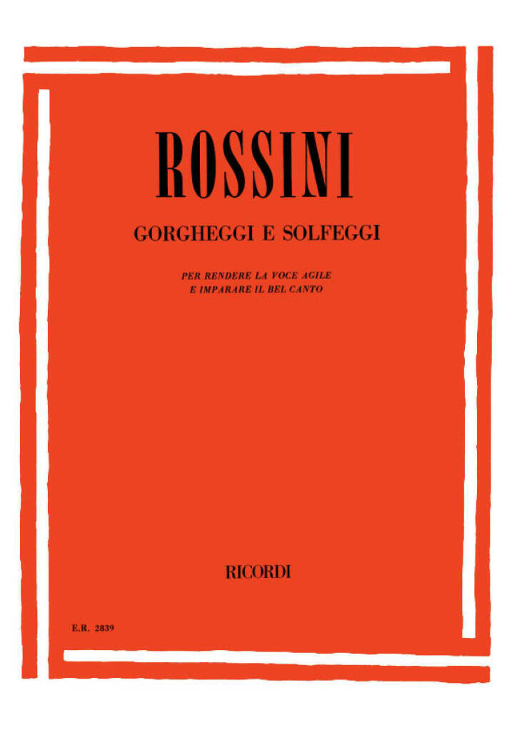 Knjiga GORGHEGGI E SOLFEGGI CHANT GIOACHINO ROSSINI