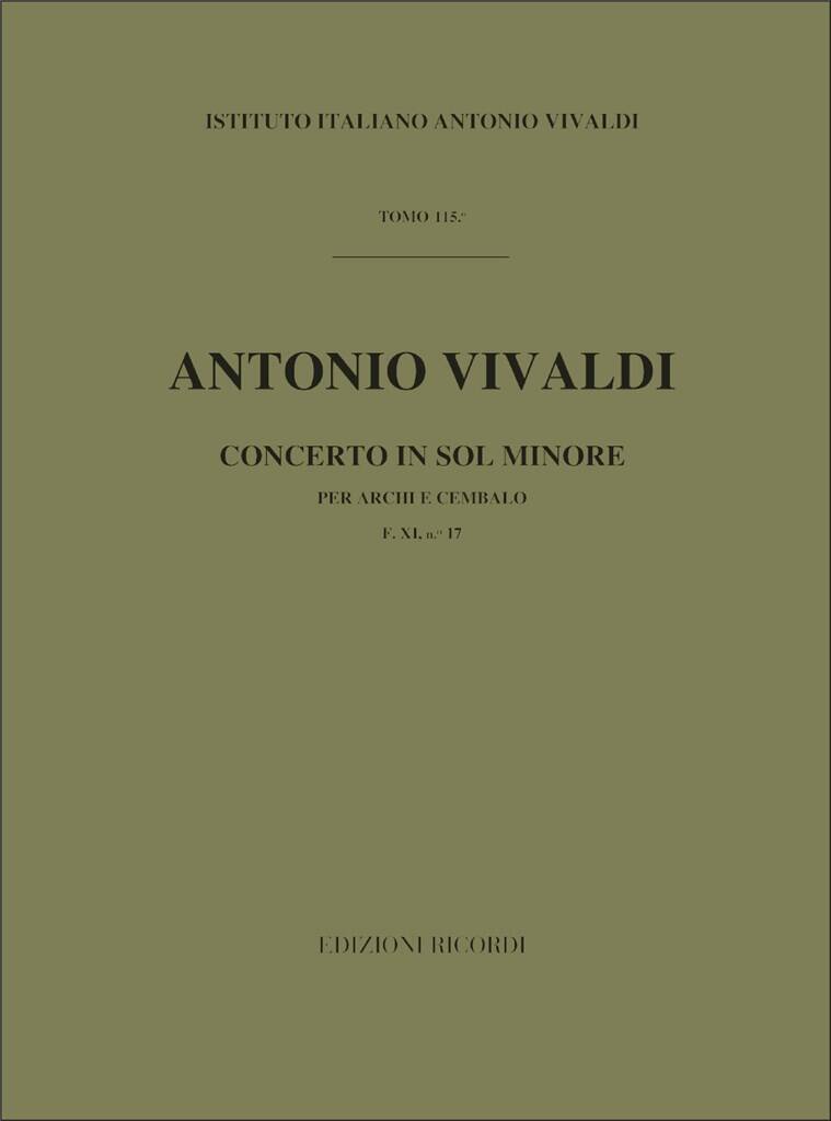 Knjiga CONCERTI PER ARCHI E B.C.: IN SOL MIN. RV 156 ANTONIO VIVALDI