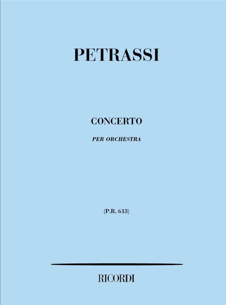 Knjiga CONCERTO ORCHESTRE GOFFREDO PETRASSI