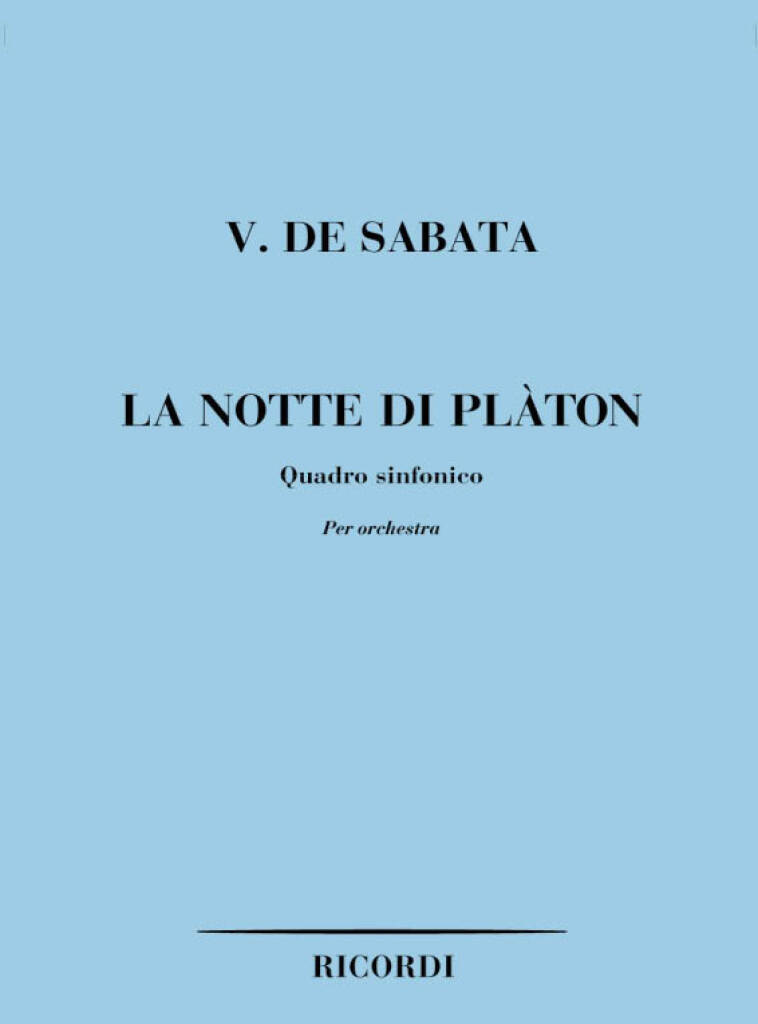 Knjiga LA NOTTE DI PLATON V. DE SABATA