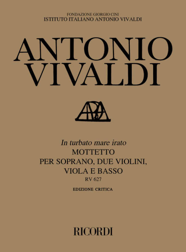 Knjiga IN TURBATO MARE IRATO RV 627 ANTONIO VIVALDI
