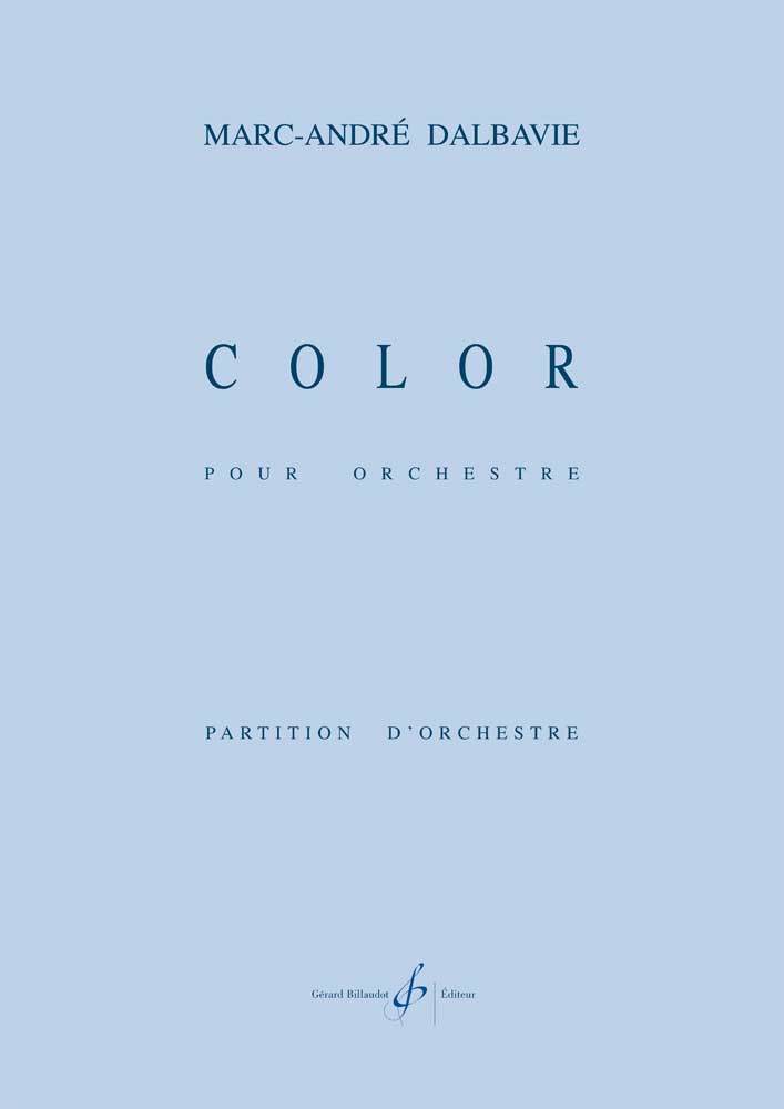 Book COLOR--PARTITION DALBAVIE MARC-ANDRE