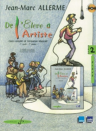 Carte DE L'ELEVE A L'ARTISTE VOLUME 2 - LIVRE DE L'ELEVE ALLERME JEAN-MARC