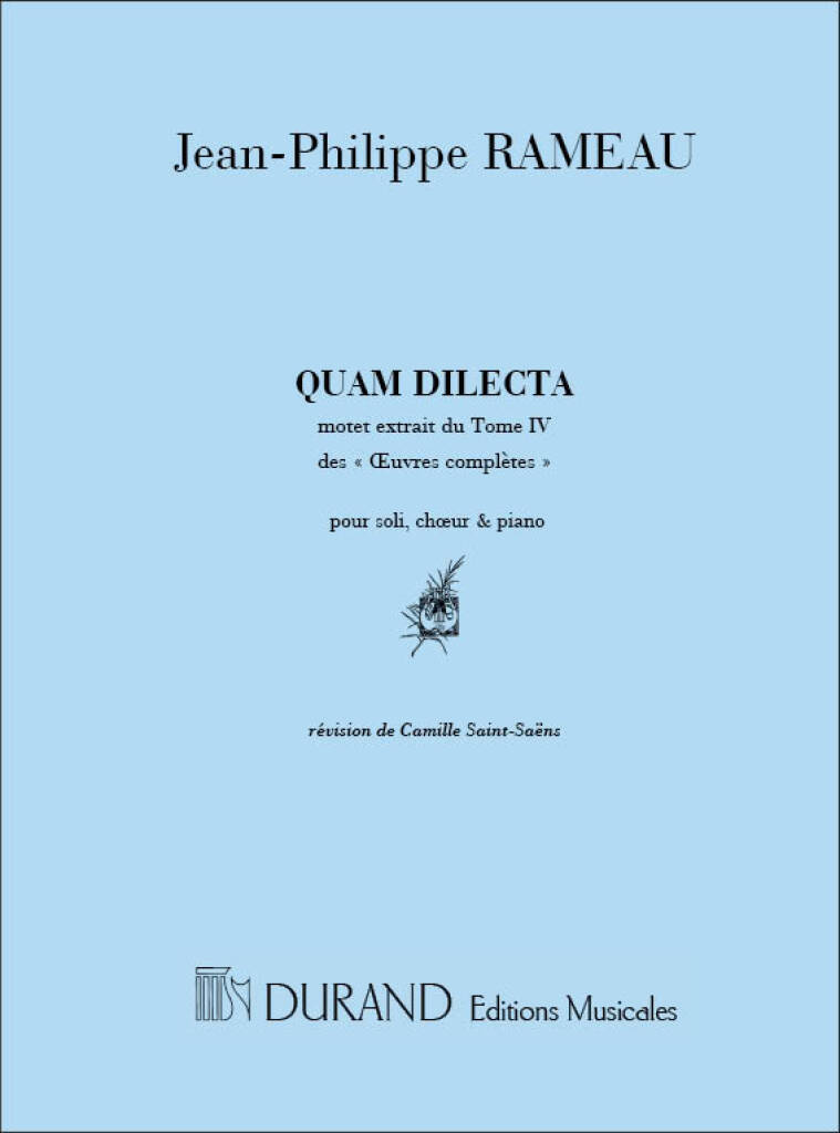 Knjiga QUAM DILECTA CHANT JEAN-PHILIPPE RAMEAU