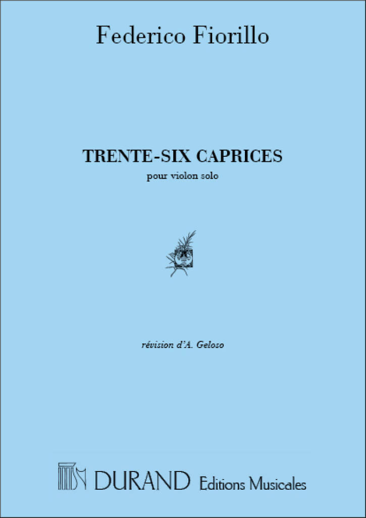 Knjiga TRENTE-SIX CAPRICES VIOLON FEDERIGO FIORILLO