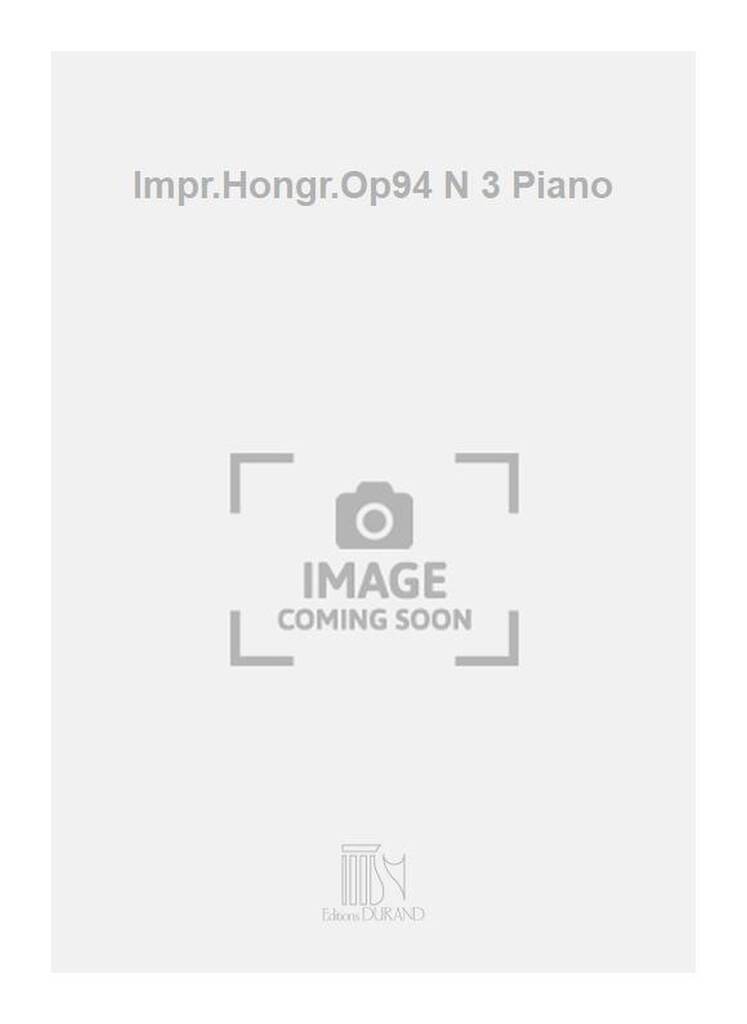 Knjiga IMPR.HONGR.OP94 N 3 PIANO PIANO FRANZ SCHUBERT