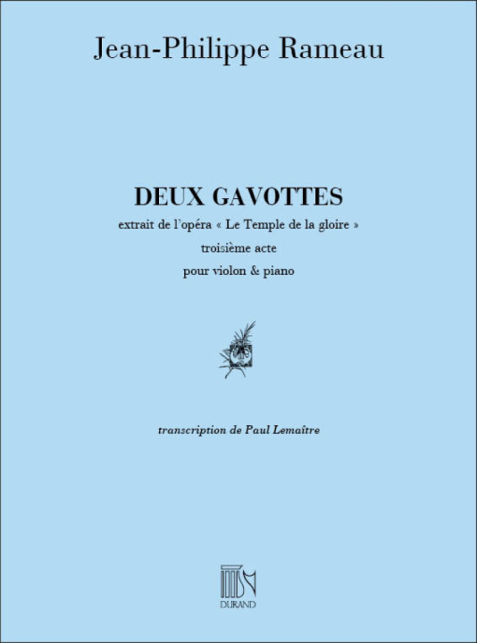 Knjiga DEUX GAVOTTES  VIOLON JEAN-PHILIPPE RAMEAU