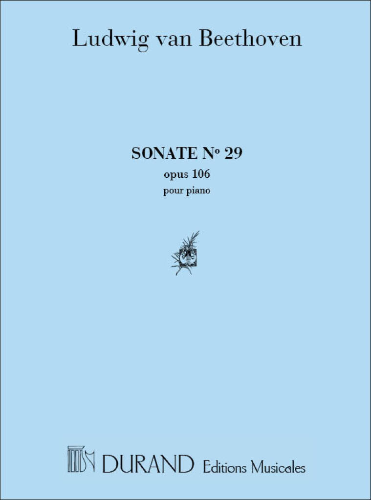 Knjiga SONATE N 29 PIANO LUDWIG VAN BEETHOVEN