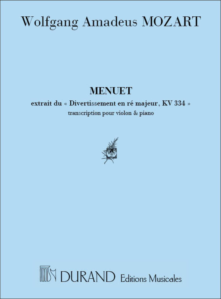 Knjiga MENUET VIOLON WOLFGANG AMADEUS MOZ