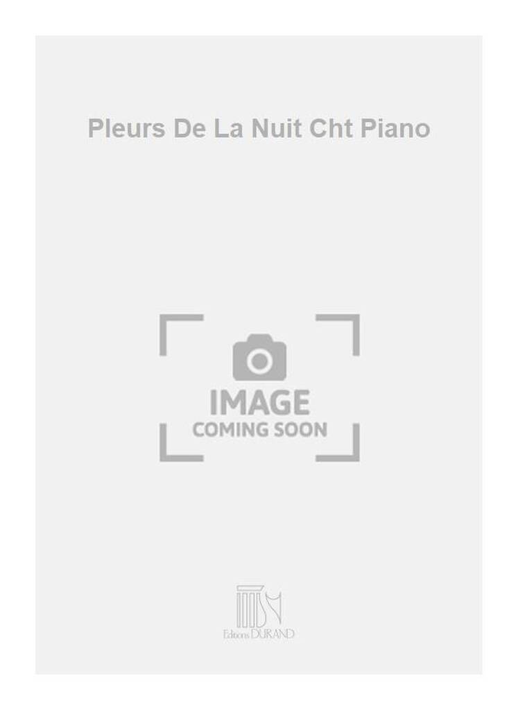 Knjiga PLEURS DE LA NUIT CHT PIANO CHANT BENJAMIN GODARD