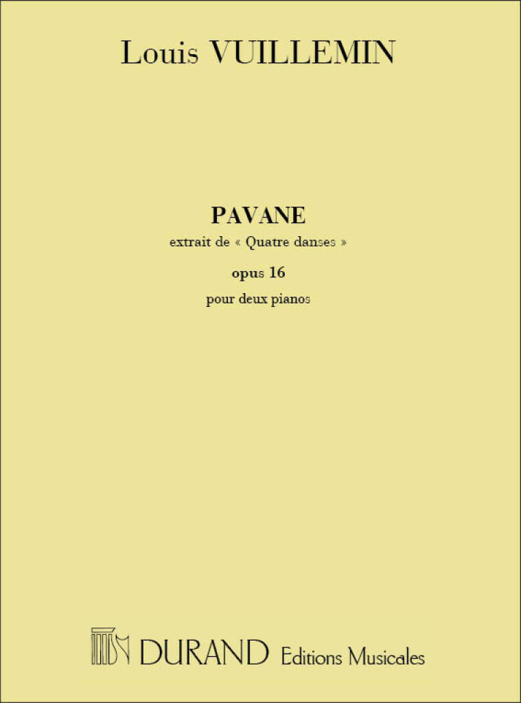 Knjiga PAVANE PIANO LOUIS VUILLEMIN