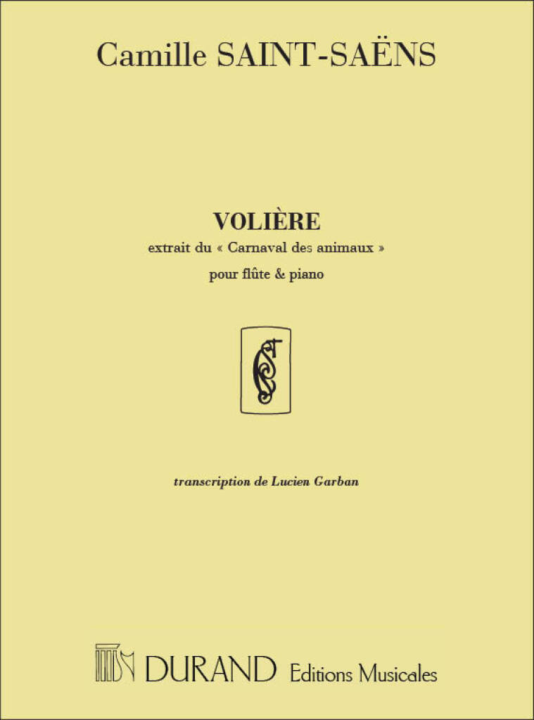 Knjiga VOLIERE FLUTE TRAVERSIERE CAMILLE SAINT-SAENS
