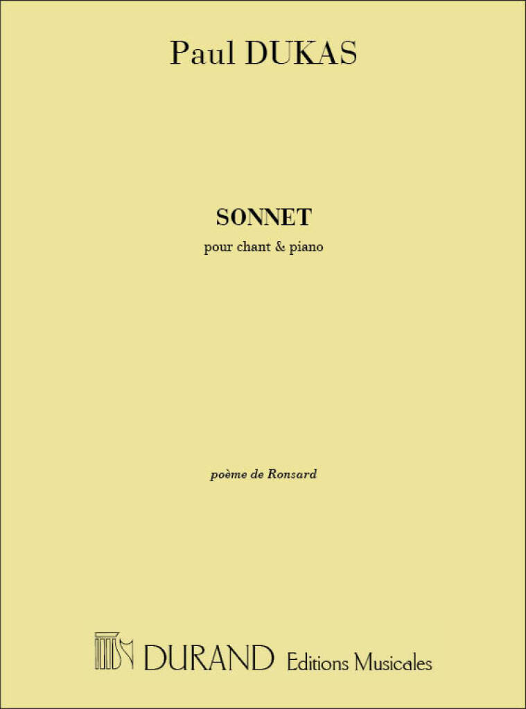 Knjiga SONNET CHANT PAUL DUKAS