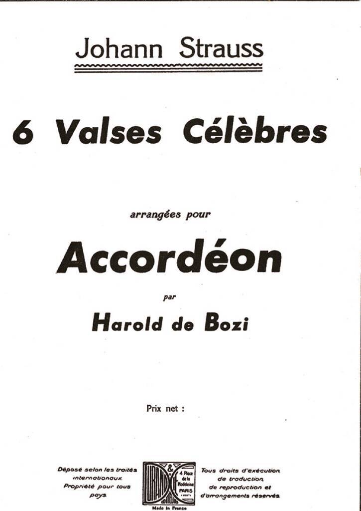 Knjiga 6 VALSES ACCORDEON  ACCORDEON STRAUSS