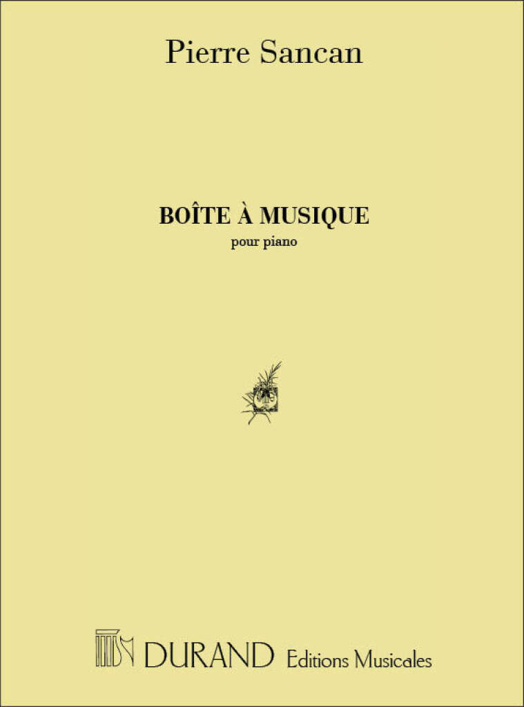 Libro BOITE A MUSIQUE PIANO PIERRE SANCAN