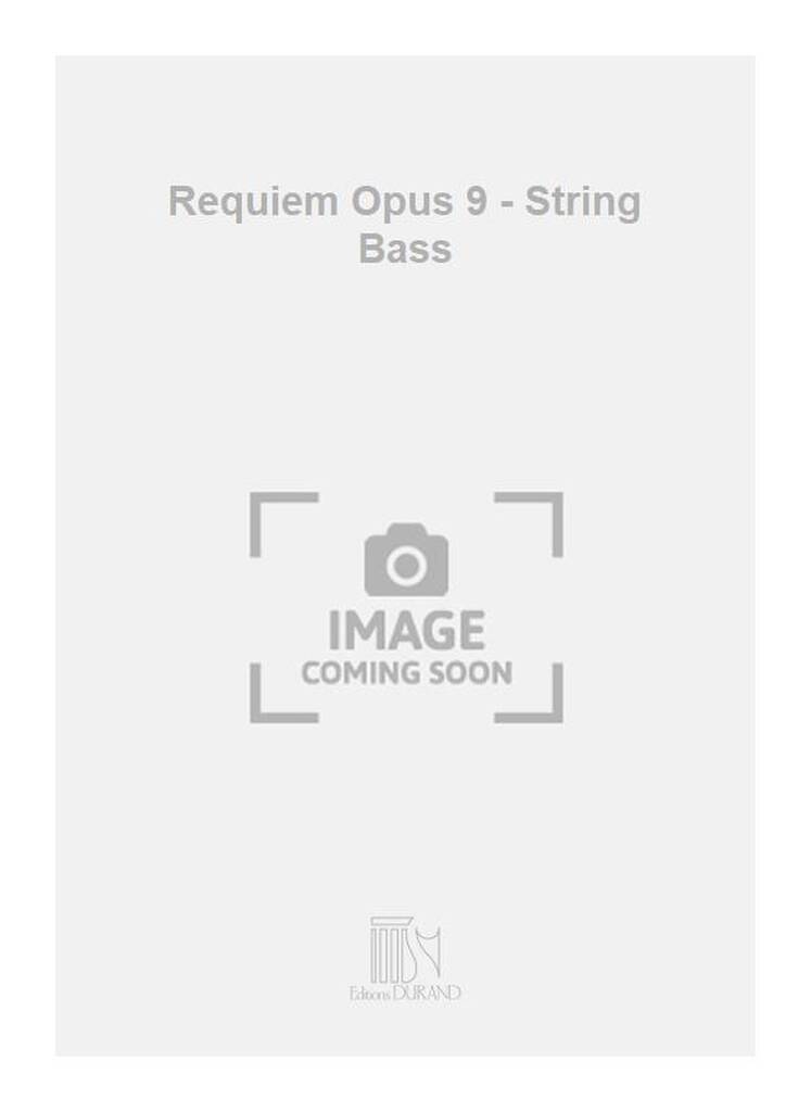 Boek REQUIEM OPUS 9 - STRING BASS MAURICE DURUFLE