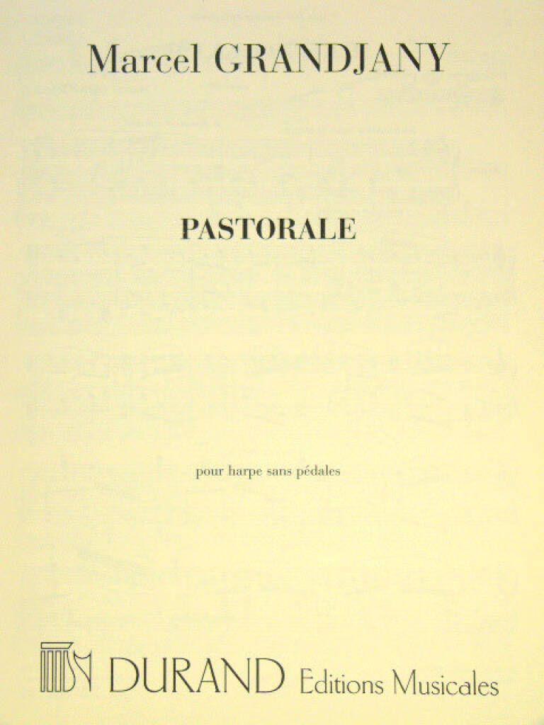 Kniha PASTORALE HARPE MARCEL GRANDJANY