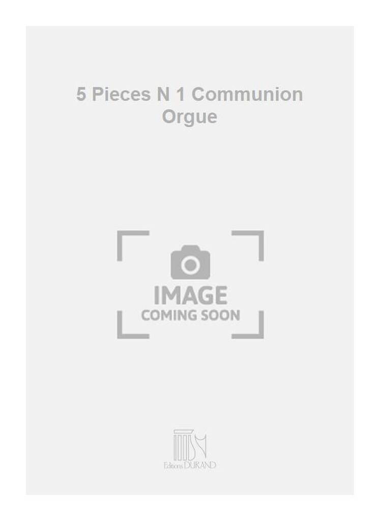 Libro 5 PIECES N 1 COMMUNION ORGUE ORGUE RENAUD GAGNEUX