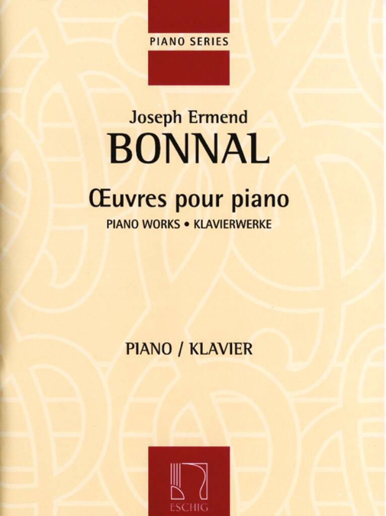 Knjiga OEUVRES POUR PIANO PIANO JOSEPH ERMEND BONNAL