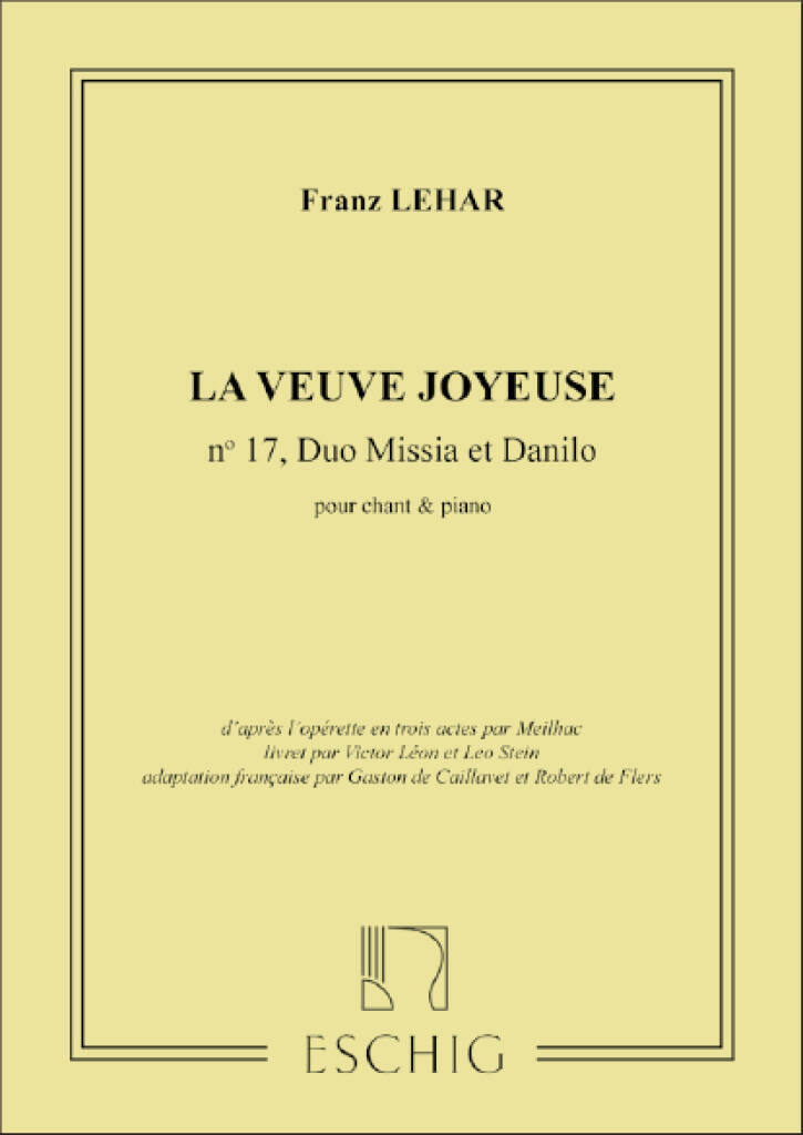 Книга LA VEUVE JOYEUSE FRANZ LEHAR