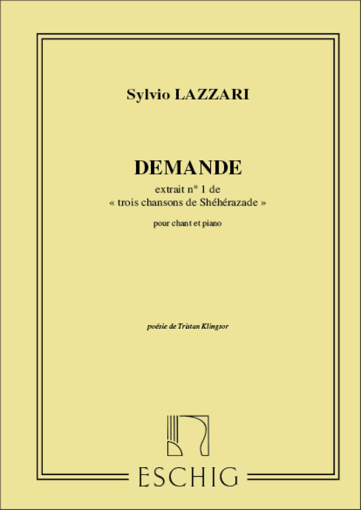 Knjiga DEMANDE CHANT SYLVIO LAZZARI