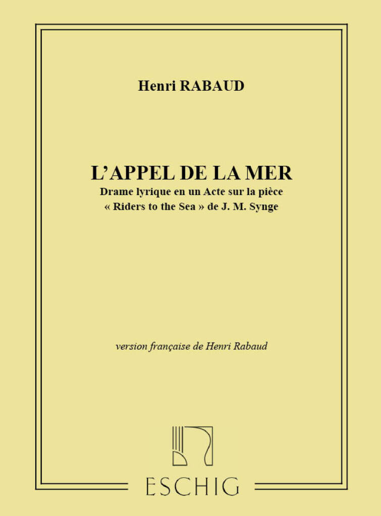 Knjiga L'APPEL DE LA MER CHANT HENRI RABAUD