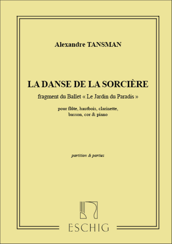 Knjiga DANSE DE SORCIERE CPLT MUSIQUE D'ENSEMBLE ALEXANDRE TANSMAN