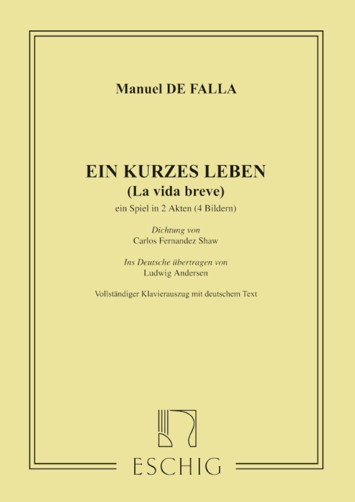 Knjiga VIE BREVE CHANT MANUEL DE FALLA