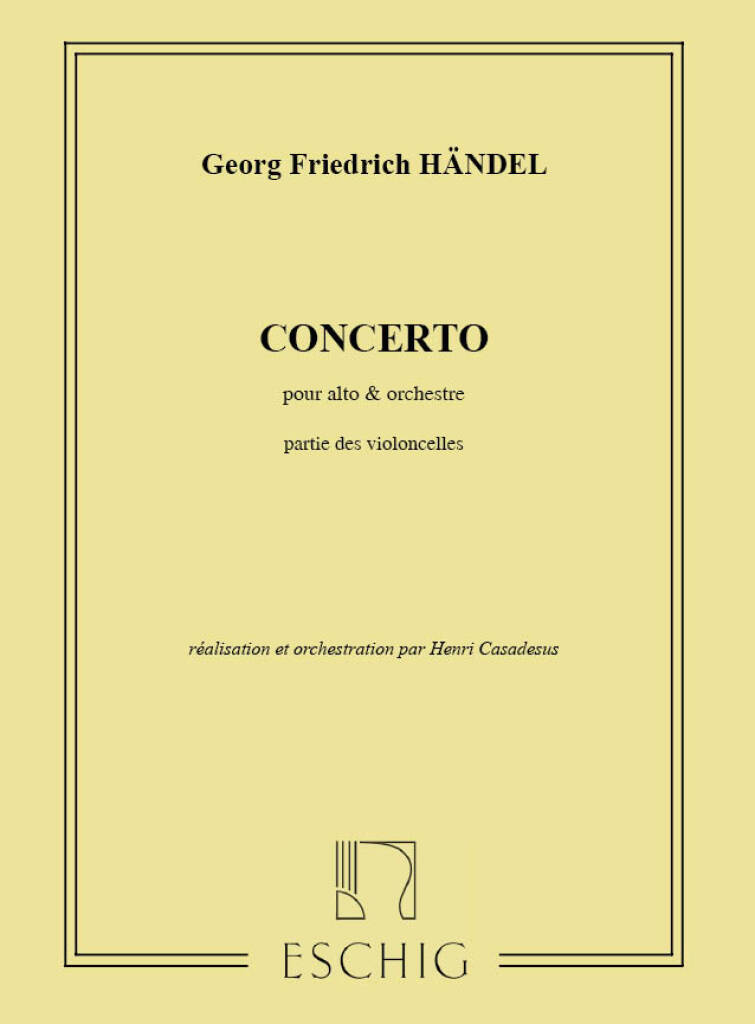 Knjiga CONCERTO POUR ALTO PARTS VCELLE GEORG FRIEDRICH HAND