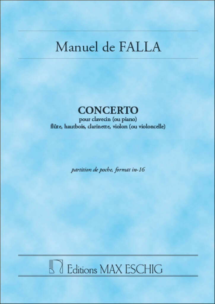Knjiga CONCERTO POCHE MANUEL DE FALLA