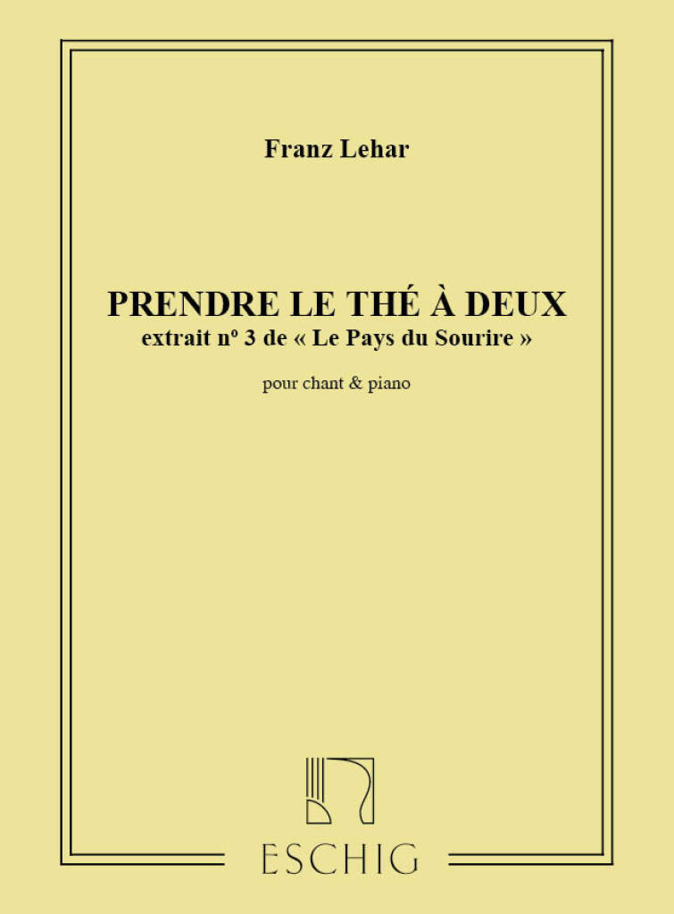 Buch PAYS DU SOURIRE N 3  CHANT FRANZ LEHAR