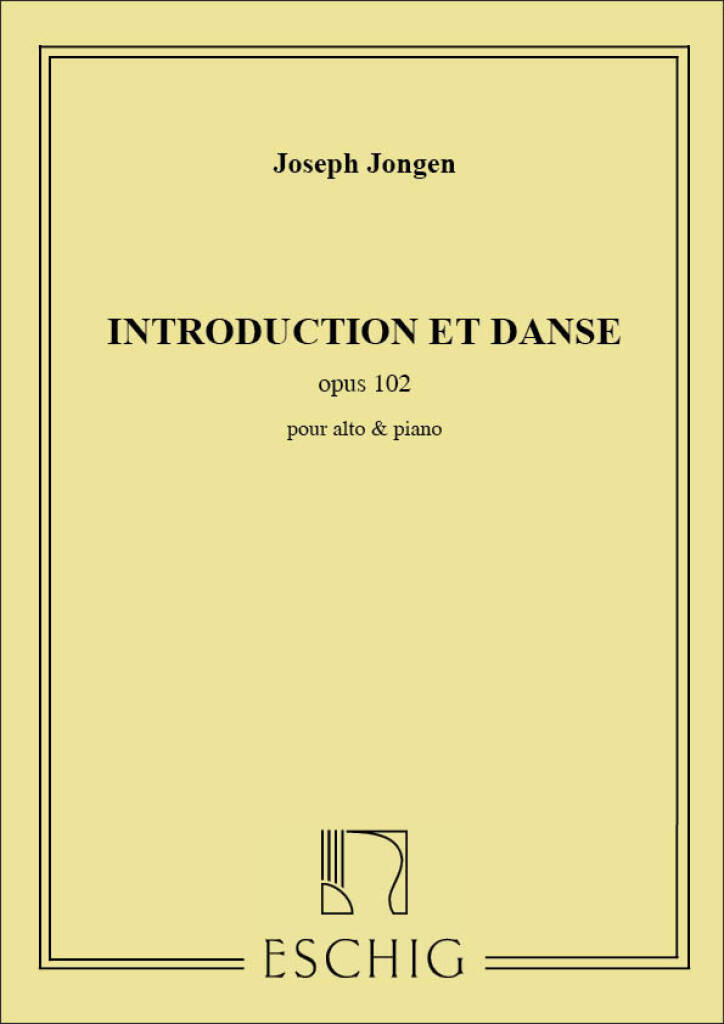 Buch INTRODUCTION ET DANSE OP 102 ALTO JOSEPH JONGEN