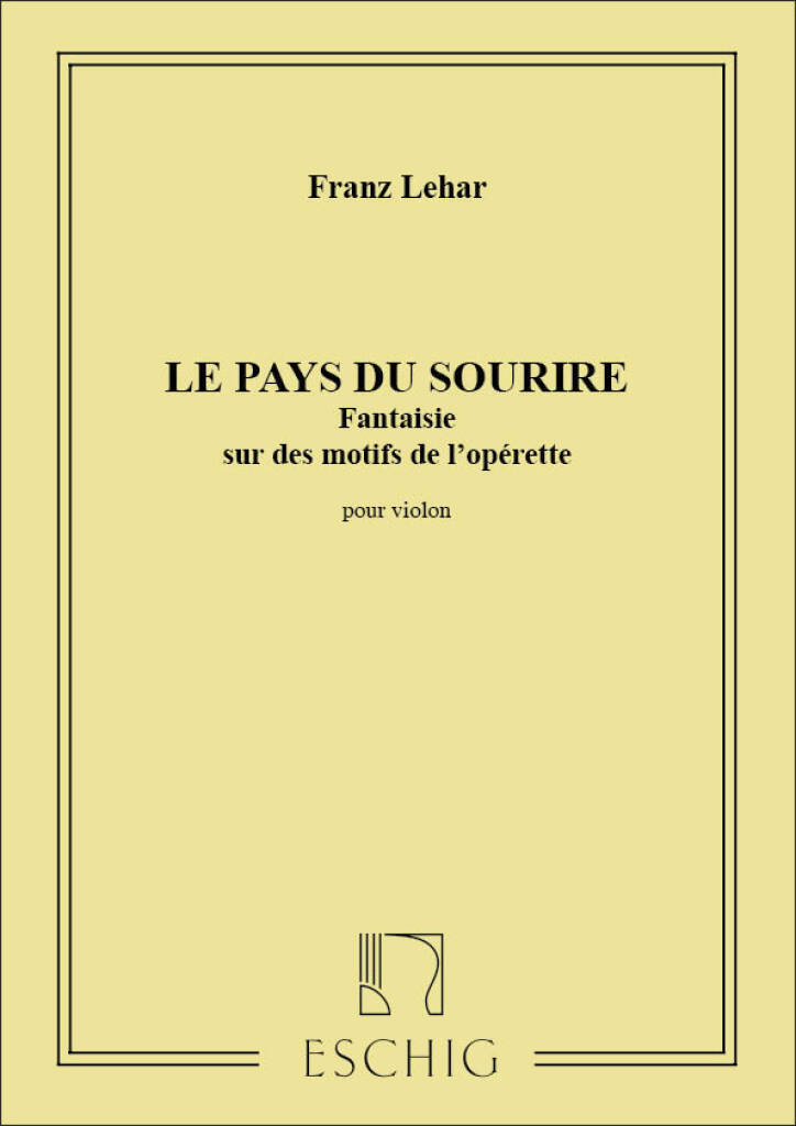 Knjiga PAYS DU SOURIRE FANT. VL  VIOLON FRANZ LEHAR