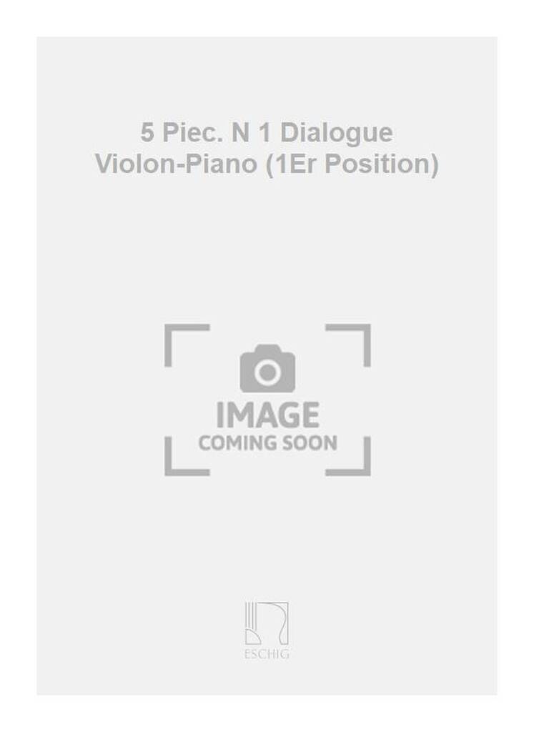 Knjiga 5 PIEC. N 1 DIALOGUE VIOLON-PIANO (1ER POSITION) VIOLON NICOLAS KARJINSKY