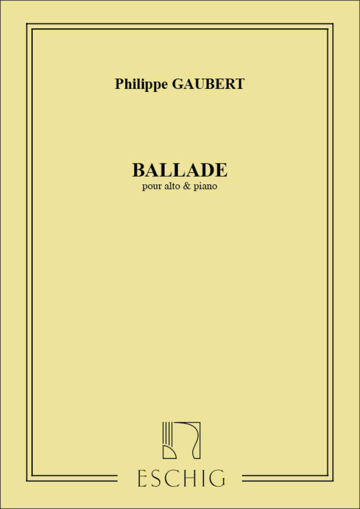 Book BALLADE ALTO PHILIPPE GAUBERT