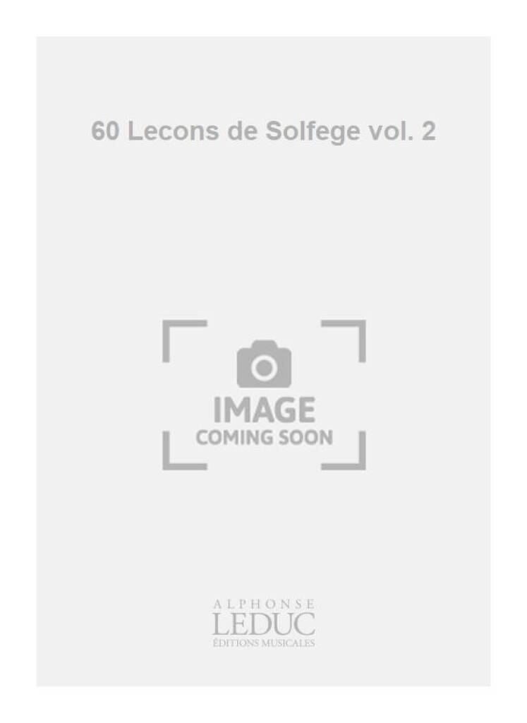 Knjiga ROPARTZ 60 LECONS DE SOLFEGE VOLUME 2 SANS ACCOMPAGNEMENT BOOK ROPARTZ