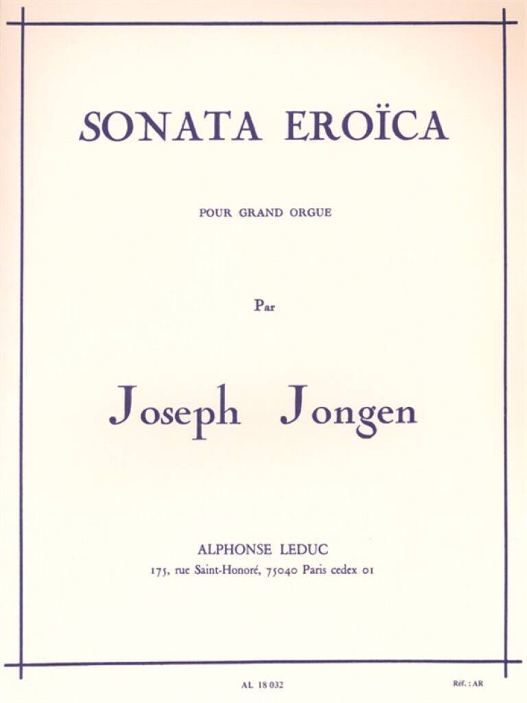Knjiga JOSEPH JONGEN: SONATA EROICA OP.94 JONGEN