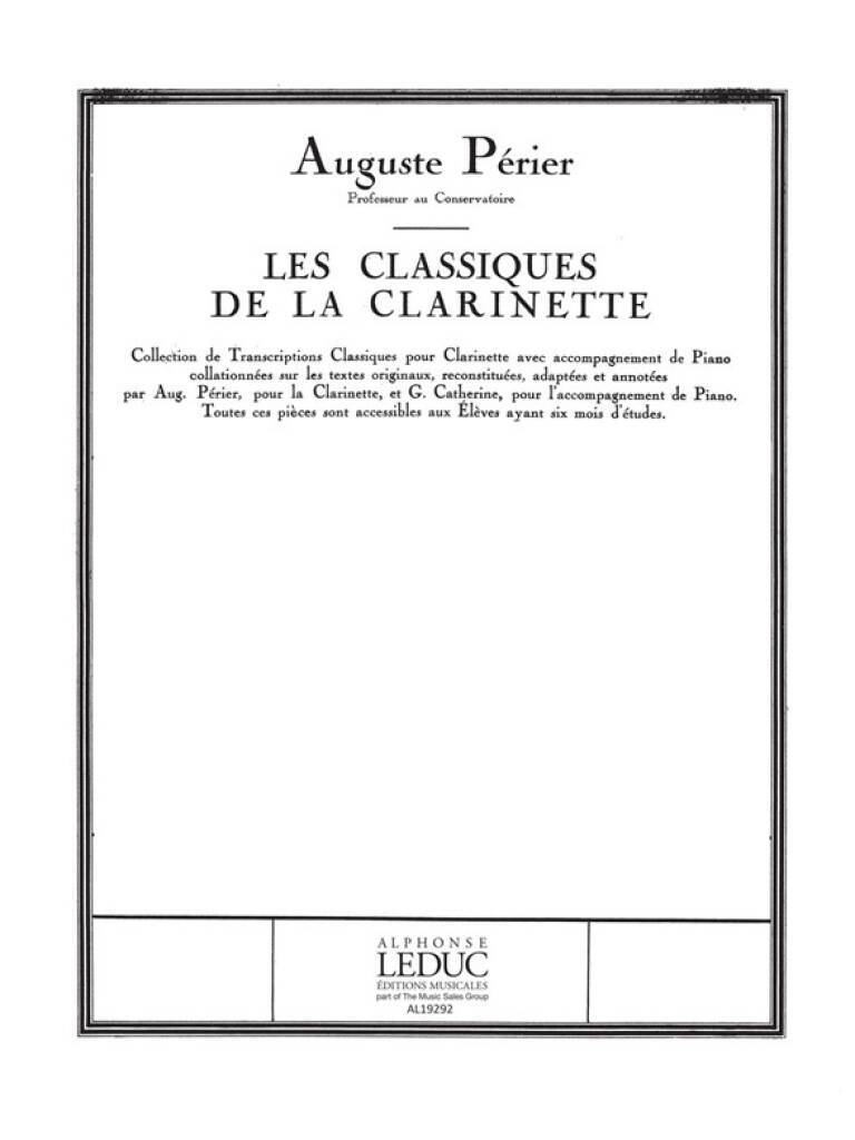 Libro JEAN BAPTISTE LULLY: SARABANDE ET GAVOTTE (CLASSIQUES NO.84) (CLARINET & PIANO) LULLY