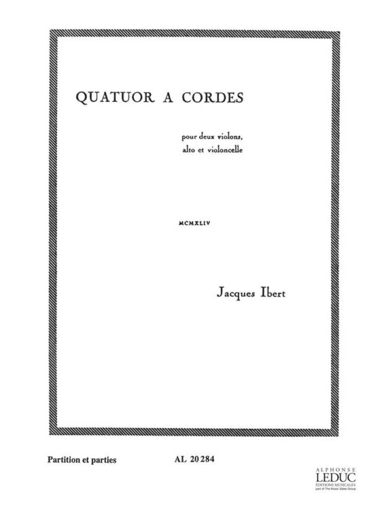 Book JACQUES IBERT: QUATUOR A CORDES (QUARTET-STRINGS) IBERT