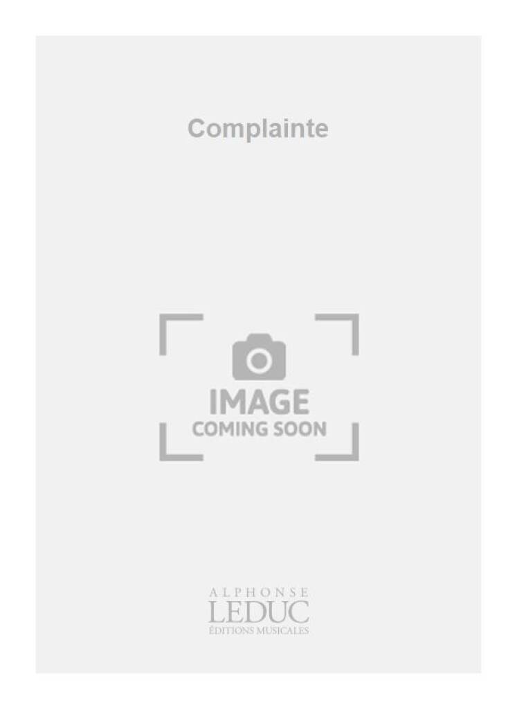 Книга PIERRE DERVAUX: COMPLAINTE (CLARINET & PIANO) DERVAUX