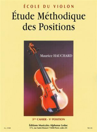 Kniha HAUCHARD: ETUDE DES POSITIONS VOLUME 3 VIOLON HAUCHARD