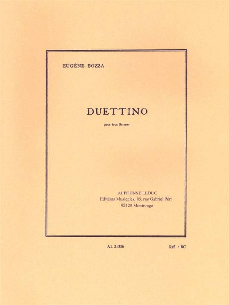 Kniha EUGENE BOZZA: DUETTINO BOZZA