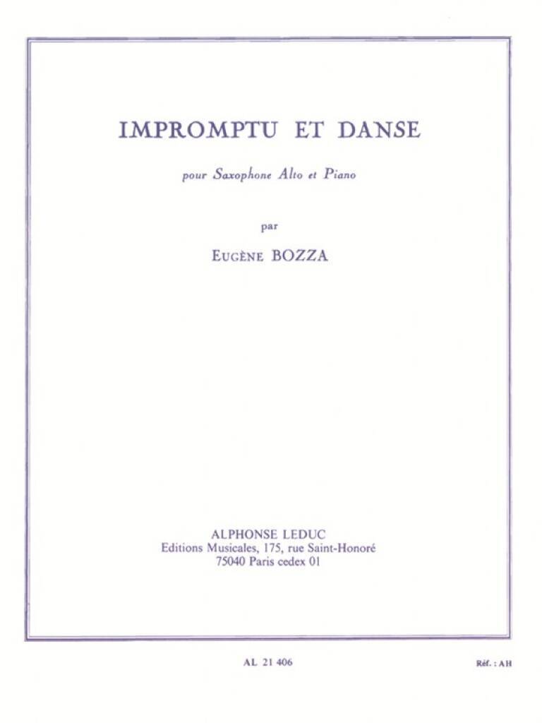 Knjiga EUGENE BOZZA: IMPROMPTU ET DANSE (SAXOPHONE-ALTO & PIANO) BOZZA